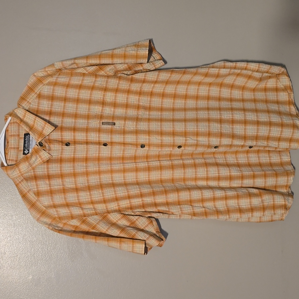 Columbia Men’s Size XL Short Sleeve Button Down Plaid Shirt